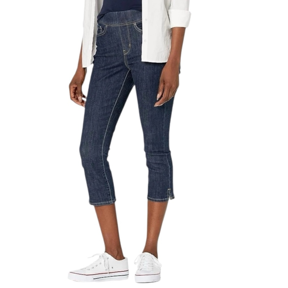 Levi Strauss Signature Gold Denim Capris Totally Shaping Pull On Mid Rise Size 4